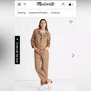 Madewell x As Ever XL/XXL coveralls jumpsuit